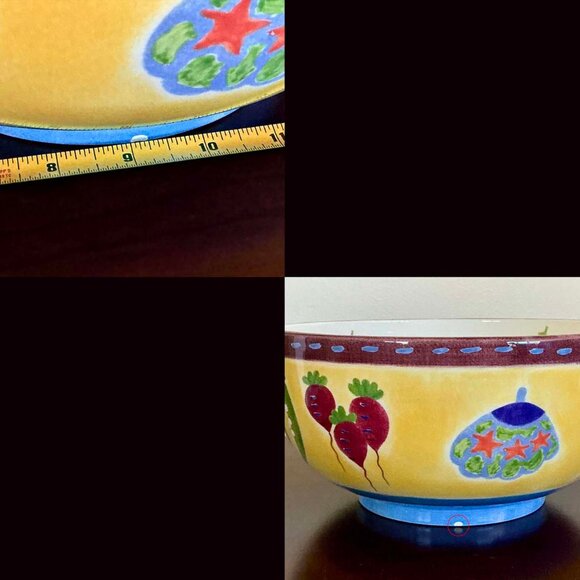 GUC Studio Nova KT382 'Summertime' Decorative Ceramic Salad / Serving Bowl - Picture 8 of 8